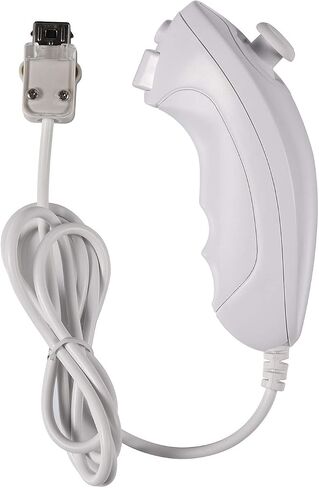 4 Pack Wii Nunchuck Controller ، استبدال وحدة تحكم Nunchuk متوافق مع وحدة التحكم Wii Wii U (4 حزمة بيضاء) in Saudi Arabia