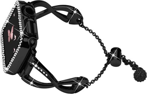 بالنسبة إلى Apple Watch 38mm 40mm 41mm 42mm 44mm 45 مم 46 مم ، نطاقات سحر بديلة باس باستيك مع حالة وقائية للنساء in Kuwait