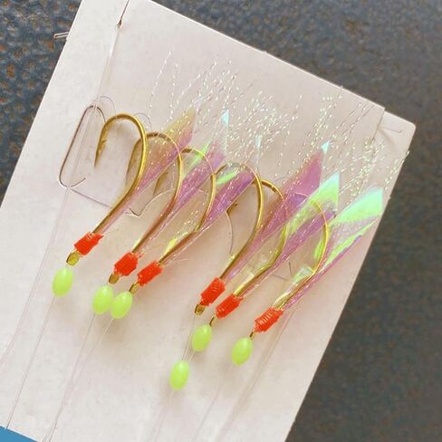 36-Piece Luminous Sabiki Rigs - Fishing Lures with Sharp Hooks for Freshwater & Saltwater in Saudi Arabia