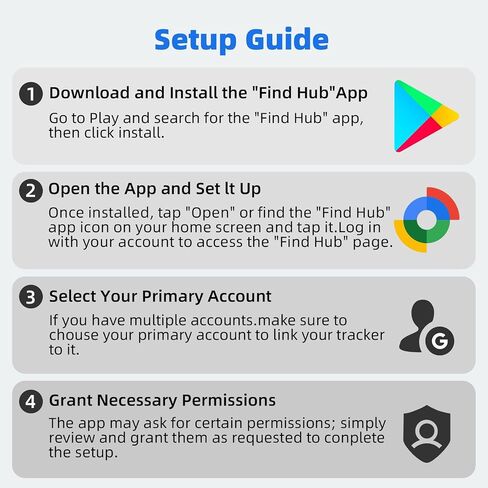 2026 Upgraded Android Tracker Tags, Official Google Certified Smart Bluetooth Tracker, Compatible with Find Hub App(Not for iOS and Huawei), Air Tag for Android, Item Locator Key Finder, Luggage Tag in Kuwait