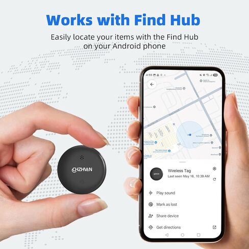 2026 Upgraded Android Tracker Tags, Official Google Certified Smart Bluetooth Tracker, Compatible with Find Hub App(Not for iOS and Huawei), Air Tag for Android, Item Locator Key Finder, Luggage Tag in Kuwait