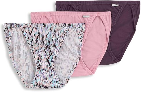 Jockey Women's Underwear Elance String Bikini - 3 Pack, Digital Lavender/Floral Pop/Tulipa, 7 in Saudi Arabia
