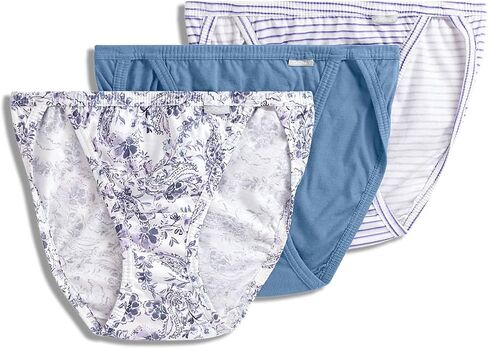 Jockey Women's Underwear Elance String Bikini - 3 Pack, Digital Lavender/Floral Pop/Tulipa, 7 in Saudi Arabia