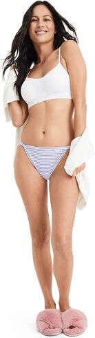 Jockey Women's Underwear Elance String Bikini - 3 Pack, Digital Lavender/Floral Pop/Tulipa, 7 in Saudi Arabia