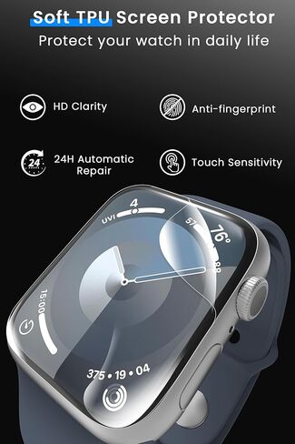 6 Pack Screen Protector for Apple Watch Series 9 8 7 41mm Smartwatch, Self-Healing Flexible TPU Film with Installation Kit, Anti-Scratch HD Clear Soft Film for iWatch 6 5 4 SE SE2nd 40mm in Saudi Arabia