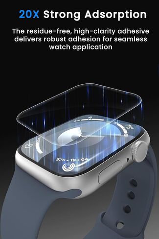 6 Pack Screen Protector for Apple Watch Series 9 8 7 41mm Smartwatch, Self-Healing Flexible TPU Film with Installation Kit, Anti-Scratch HD Clear Soft Film for iWatch 6 5 4 SE SE2nd 40mm in Saudi Arabia