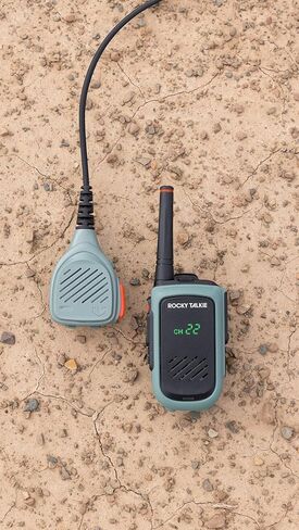 Rocky Talkie Hi-Viz Expedition 5 Watt Radio with Waterproof Hand Mic - GMRS Radio with IP67 Waterproofing, Long Range Walkie Talkie, NOAA Weather Alerts, 5 Day Battery Life, 2 Pack in Saudi Arabia