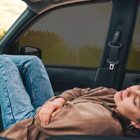 Car Sun Shade, 2 Packs Car Window Shade for Baby Side Window Glare and UV Protection and Cover for Kids Adults Pets, Fits 98% Cars, Max Stretch to 42"x20" in Kuwait