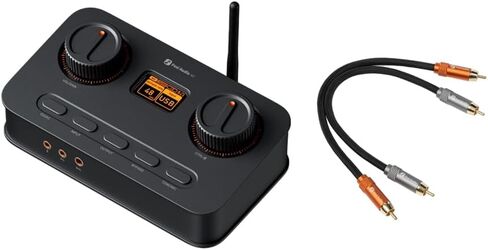 FOSI Audio K7 DAC سماعة الرأس AMP ، 2RCA إلى 2RCA كابل 0.9 قدم لمساحة العمل والألعاب PS5 in Saudi Arabia