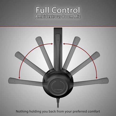 سماعة رأس ستيريو Cyber ​​Acoustics - 20 حزمة - سماعة رأس USB أو 3.5 مم، سماعة أذن وعصابة رأس محسّنة، وحدة تحكم USB، ميكروفون لإلغاء الضوضاء وذراع ميكروفون قابل للتعديل للفصل الدراسي أو المنزل (AC-5812-20) in Kuwait