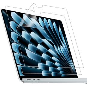2 Pack 13" Matte Screen Protector Designed for 2025 MacBook Air 13.6 Inches M4 Chip Model A3240 & Touch ID Frosted 5H PET High Definition Anti Scratch Dustproof Laptop Protective Cover Skin Accessories (Matte)