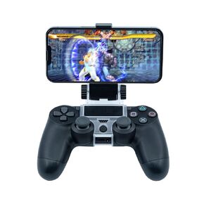 Mcbazel Phone Mount Clip for PS4 Controller, Smart Phone Holder Compatible with PS4 DualShock 4 Controller and iPhone, Android up to 6 Inch - Black