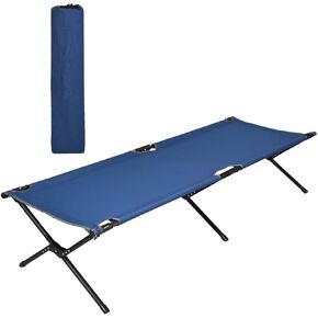 GYMAX Folding Camping Cot, Heavy Duty Portable Military Cot with Oxford Fabric, Foldable Camping Bed for Outdoor Camping Hunting Indoor Office Nap