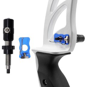 Archery Arrow Rest and Cushion Plunger Aluminum Magnetic Arrow Rest Adjustable Bow Plunger with Teflon Button for Recurve Bow Longbow