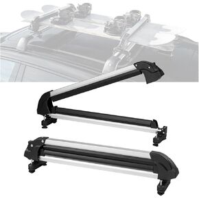 Ski and Snowboard Roof Rack 31.7-Inch Universal Ski Rack for Car Roof Fit Most Crossbars Carry Up to 6 Pairs of Snowboards