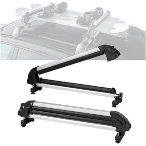 Ski and Snowboard Roof Rack 31.7-Inch Universal Ski Rack for Car Roof Fit Most Crossbars Carry Up to 6 Pairs of Snowboards