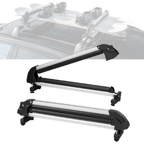 Ski Snowboard Roof Rack 31.7" Universal Ski Rack Compatible with Car Roof with Lock