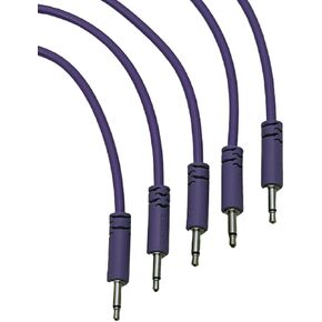 Starving Students Music Supplies Luigi's Modular Supply Spaghetti Eurorack Patch Cables - Pkg of 5 Purple Cables, 36" (90 cm) in Saudi Arabia