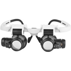 Wearing Magnifying Glass with LED Lamp Repairing Magnifying Glass for Clocks and Watches