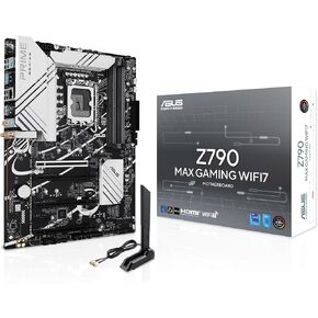 ASUS Z790 MAX Gaming WIFI7 Intel Z790 (LGA 1700) ATX Motherboard with PCIe 5.0, Three M.2 Slots, 14+1 DrMOS, DDR5, WiFi 7, Realtek 1Gb LAN, HDMI, USB 20Gbps Type-C®, Thunderbolt™ (USB4®), Aura Sync