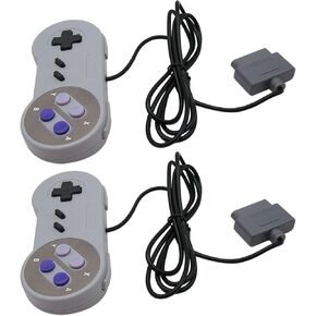 2X Remote Controller Video Game Pad for Super Nintendo SNES System