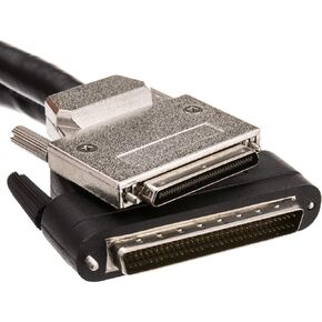 SCSI III Cable, VHDCI 68 (0.8mm) Male to HPDB68 (Half Pitch DB68) Male, Offset Orientation, 6 Foot