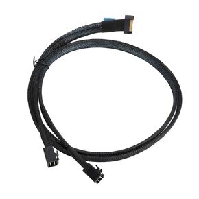MCIO 8i to 2*SFF-8643 Cable, MCIO x8 74Pin to Mini SAS HD SFF-8643 Cord, Compliant with SCSI (SAS), PCIE 5.0, 32GT / s Data Transfer Speed, for Server Data Center (31.5in)