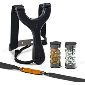 Hornet Slingshot by Zach Fowler for Hunting and Target Shooting, with Ammo, Latex Bands, and Paper Target