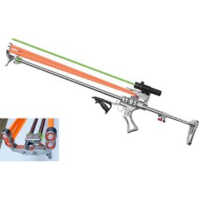 Professional Slingshot Rifle with Sight, High Precision Target Shooting, Aluminum Frame, 16mm Steel Shaft for Adult Hunting and Target Practice (Slingshot Rifle)