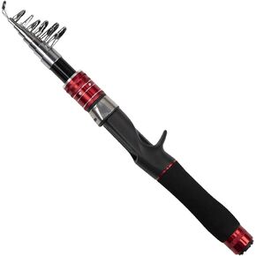 Telescopic Fishing Rod and Reel Combos, Carbon Fiber Fishing Rod with Stainless Steel Baitcasting Reel, Portable Fishing Pole Reel Combo for Travel Saltwater Freshwater Fishing Gifts for Men