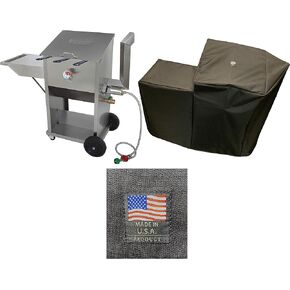 Enterprises 700-709 PVC Coated Polyester Cover 5009 Full Length Custom Protection Made for 9 Gallon Deep Fryer Protection from The Elements Made in The USA Compatible with Bayou Classic Deep Fryer
