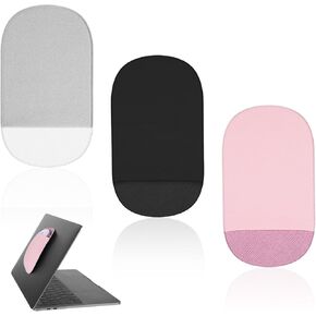 3 Pack Mouse Holder for Laptop, Slim Universal Stick-On Mouse Ear Holder Pouches for Laptop, Self-Adhesive Wireless Magic Case Pouch Stand Storage Bag, Reusable No Glue Residue for Office Home