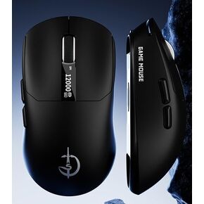 Wireless Gaming Mouse, 24000 DPI, Triple Mode, 130H Battery Life, LCD Display (White)
