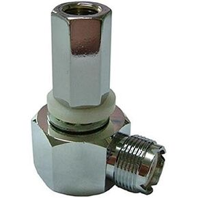 Right Angle SO-239 to 3/8" x 24 Threaded Antenna Mount Adapter
