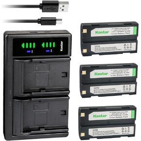 بطارية Kastar 4-Pack EI-D-LI1 و LTD2 USB Charger استبدال Pentax DEP001 D-LI1 D-LI1 DLPLI1 DPE004 EIDLI1 EI-D-LI1 EI-D-BC1 EI-200