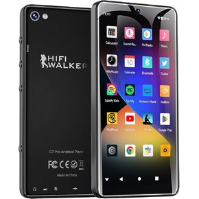 G7 Pro MP3 Player with Dual Cameras, Android 13, 3GB RAM+32GB ROM, Bluetooth 5.0, WiFi, 5.2" Touchscreen, Spotify, MP4 Music Player with Speaker, YouTube, Audible, 160GB Expandable