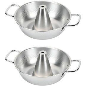 JapanBargain, Authentic Japanese Shabu Shabu Hot Pot, Stainless Steel with Chimney, Traditional Hotpot Pan, Made in Japan (1, 26 cm)