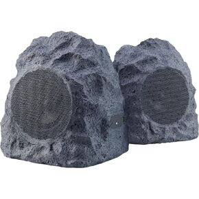 iHome IHRK-400-PR Wireless Outdoor Rock Speakers - Bluetooth 5.0, Waterproof IPX5, TWS Stereo Pairing, Portable for Garden & Patio, 10Hr Battery