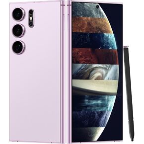 Unlocked Cell Phones A24 Ultra Smartphone Android 13 Unlocked Phones 8+256GB 6.8" HD Screen Dual SIM 108MP+48MP Camera 6800 mAh and Built-in Pen (Black)