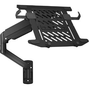 WALI Laptop Wall Mount, Full Motion Adjustable Laptop Arm Fits 10 to 17inch Notebook, Monitor Wall Mount for 17 to 32inch Computer Screen, Holds up to 15.4-22lbs(GSWM001LP), Black