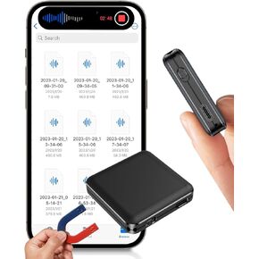 128GB Voice Activated Recorder – 160 Hours Continuous Recording | 1600 Hours Storage | 1536kbps Hi-Fi Audio | Voice Activation | Magnetic Design | Multi-Interface Playback
