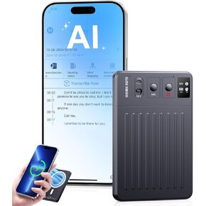 TTQ AI Recorder Voice Recorder ، Digital Voice Recorder Control ، Transcripe & Translize & Translation تمكينها من قبل ChatGPT ، الشحن اللاسلكي ، 121 لغة ، ذاكرة 64 جيجابايت للمحاضرة ، الاجتماع ، المكالمات