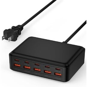 70W USBC Charger Block, 10-Port USB-C Charging Station USB Hub Block Cube USB-A and Type C Multiple Port Desktop Charger Power Adapter for Samsung A16 A56 A15 A55 S25 Ultra iPhone iPad MacBook Laptop