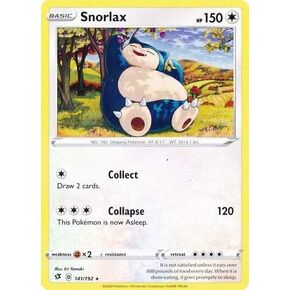 Pokemon Single Card SNORLAX 141/192 REBEL CLASH