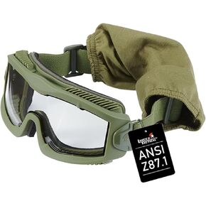 Lancer Tactical AERO Airsoft Tactical Safety Goggles ANSI Z87.1-Anti-Fog Glasses, 3mm Dual Pane Lens for Hunting, Paintball
