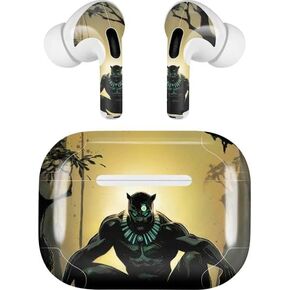 Skinit Decal Audio Skin Compatible with Apple AirPods Pro - Officially Licensed Marvel Black Panther Night Time Watch Design