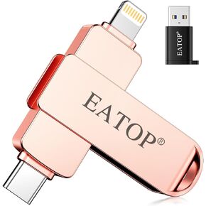 محرك أقراص فلاش 512 جيجابايت مخصص لـ iPhone iPad ، تخزين عصا الذاكرة للصور ومقاطع الفيديو النسخ الاحتياطي ، متوافق مع جهاز كمبيوتر iPad iPad Android ، التوصيل والتشغيل ، لا يوجد تطبيق مطلوب (Rose Gold)