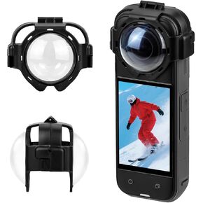 X5 Lens Guard for Insta360 x5 ، غطاء عدسة الحامي المسبقة على الزجاج المقسى لـ Insta 360 X5 مقاومة للماء ومضادة للخلع.