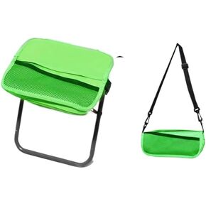 Outdoor Folding Pencil Case Pocket Stool Portable Fishing Fish Camping Travel and Leisure (Ordinary Small Khaki)