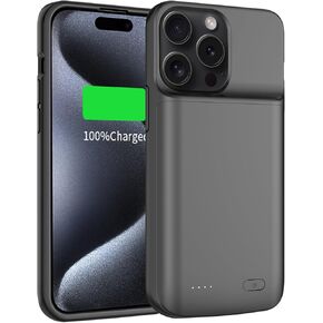 Charging Case for iPhone 13 Pro Max, 8500mAh Protective Rechargeable Battery Case Pack Compatible with iPhone 13 Pro Max(6.7 inch), Full Protection, Black